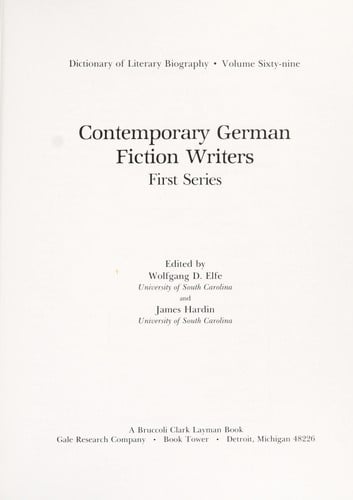 Contemporary German fiction writers