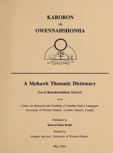 Karoron ne Owennahshonha =