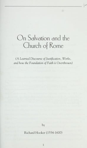 On salvation and the Church of Rome