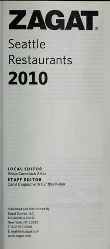 Zagat Seattle restaurants 2010