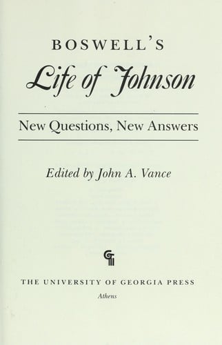 Boswell's Life of Johnson