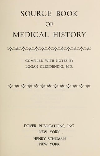 Source book of medical history