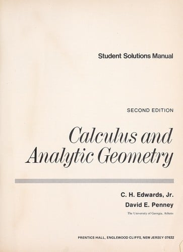 Calculus and analytic geometry