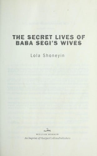 The secret lives of Baba Segi's wives