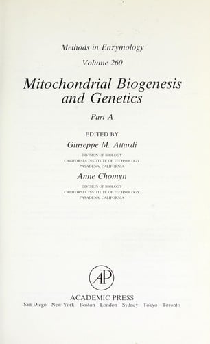 Mitochondrial biogenesis and genetics