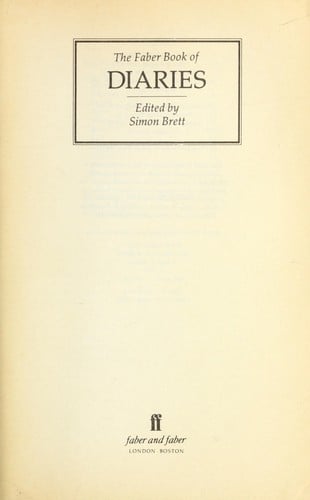 The Faber book of diaries