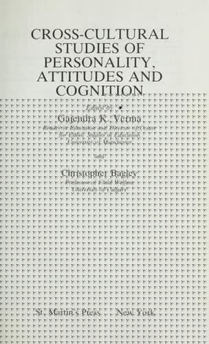 Cross-cultural studies of personality, attitudes, and cognition