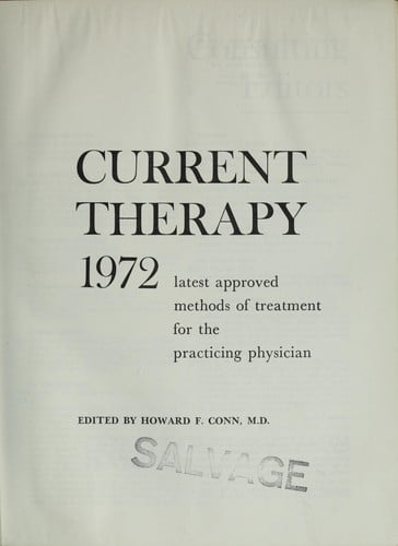 Current therapy, 1972