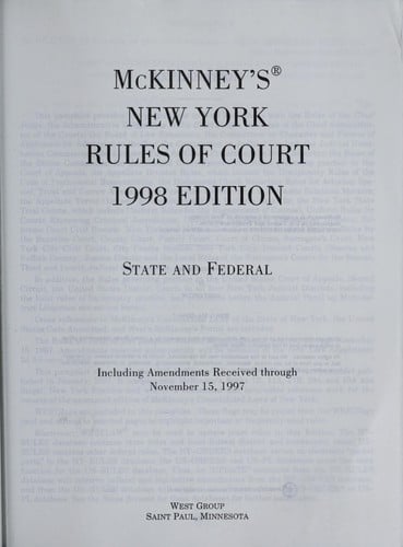 McKinney's New York rules of court