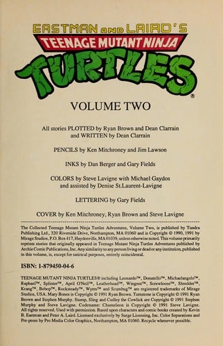Eastman and Laird's Teenage Mutant Ninja Turtles (Collected Series, Vol. 2)
