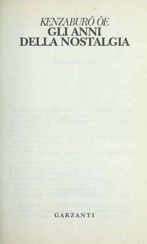 Gli anni della nostalgia