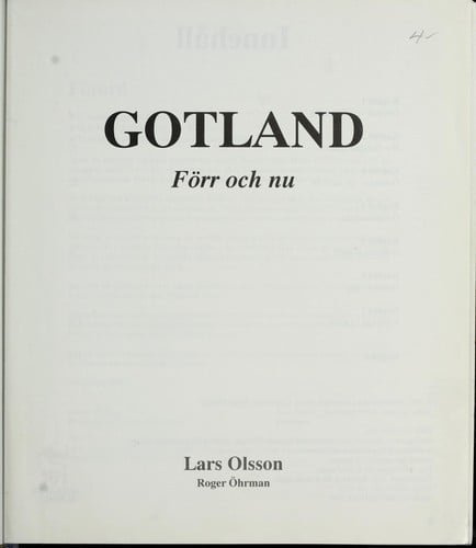 Gotland fo rr och nu
