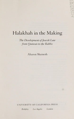 Halakhah in the making