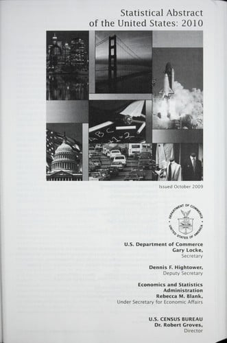 Statistical abstract of the United States: 2009. 128th edition