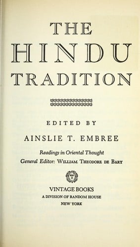 The Hindu tradition