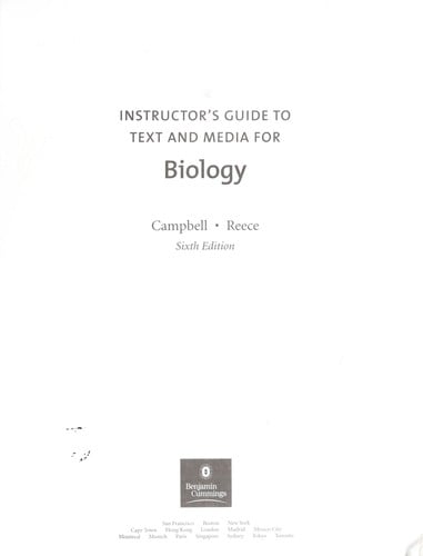 Instructor's guide to text and media for biology