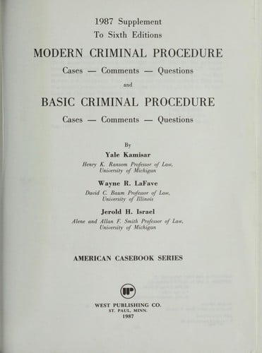 1987 supplement to sixth editions