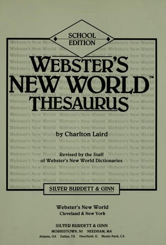 Webster's new world thesaurus