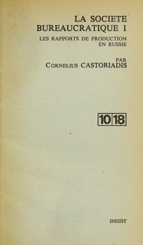 La Socie te  bureaucratique