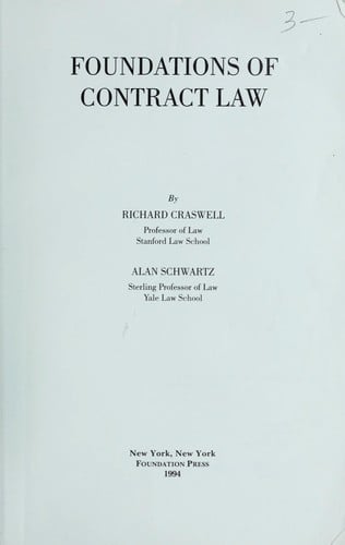 Foundations of contract law