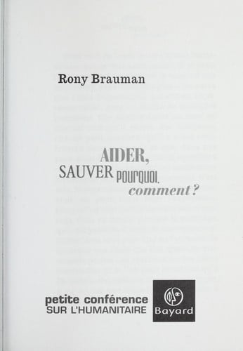 Aider, sauver
