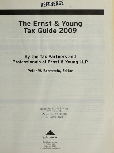 The Ernst & Young tax guide 2009