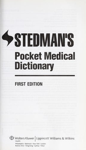 Stedman's pocket medical dictionary