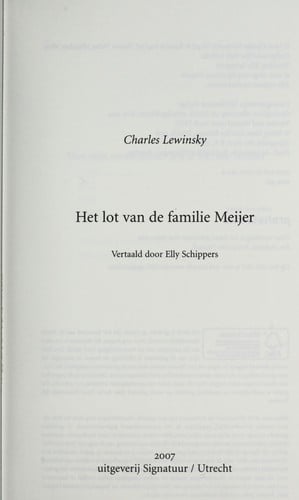 Het lot van de familie Meijer