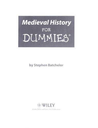 Medieval history for dummies