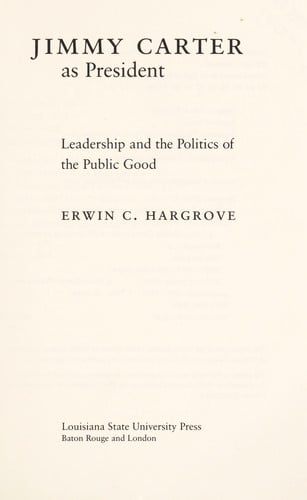 Jimmy Carter as president