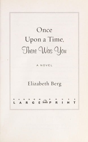 Once upon a time, there was you
