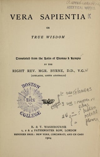 Vera sapientia or true wisdom