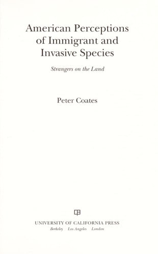 American perceptions of immigrant and invasive species