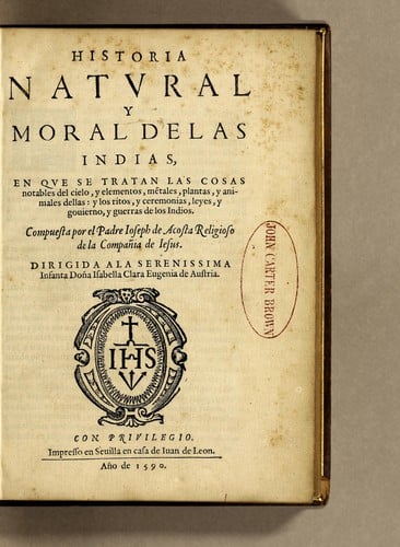 Historia natural y moral delas Indias