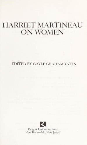 Harriet Martineau on women