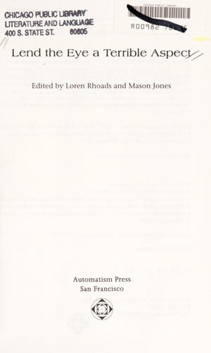 Lend the eye a terrible aspect