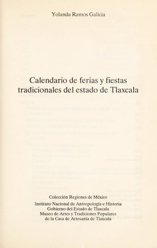 Calendario de ferias y fiestas tradicionales del estado de Tlaxcala