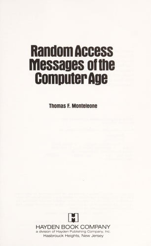 Random access messages of the computer age