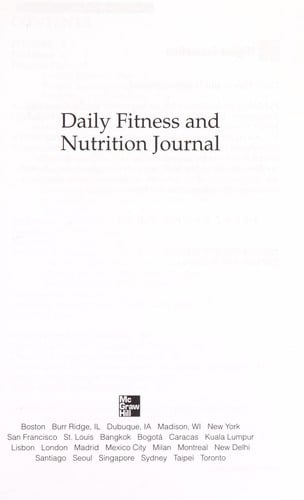Daily fitness and nutrition journal