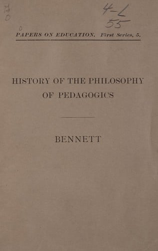 History of the philosophy of pedagogics