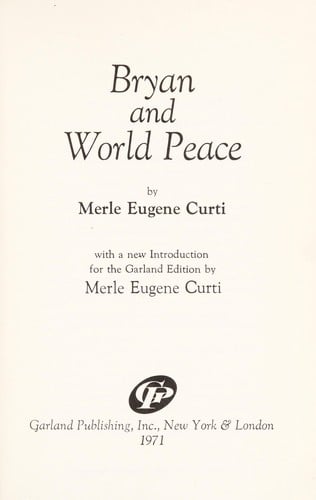 Bryan and world peace