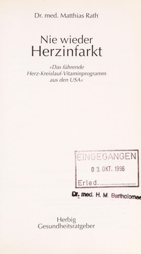 Nie wieder Herzinfarkt