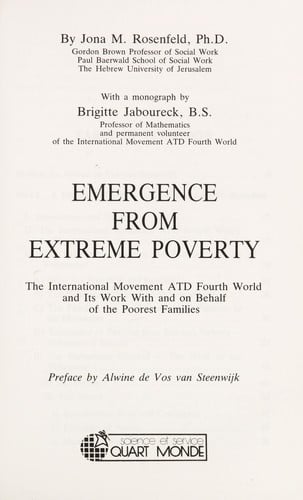 Emergence from extreme poverty