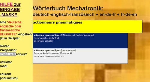 Uebersetzungen in deutsch-englisch-franzoesisch + fr-de-en + en-de-fr