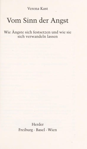 Vom Sinn der Angst