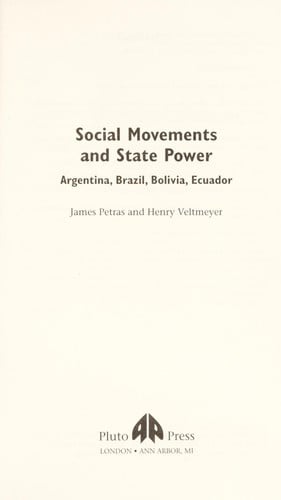 SOCIAL MOVEMENTS AND STATE POWER