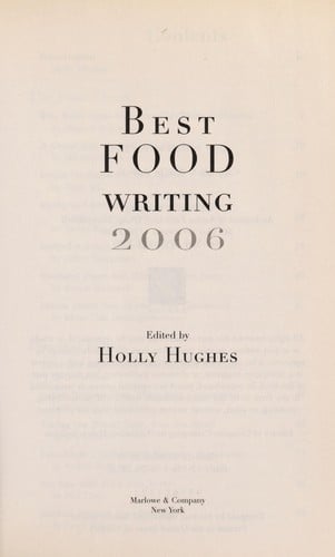 Best food writing 2006