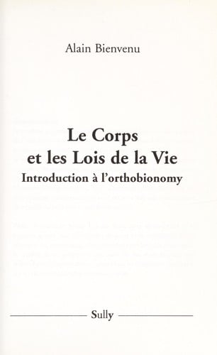 Le corps et les lois de la vie
