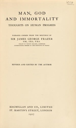 Man, God and immortality