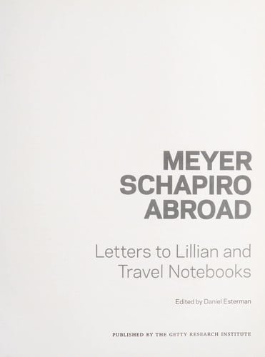Meyer Schapiro abroad